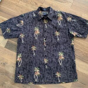 Weekender Casual Tropical Button Up Short Sleeve Shirt Size Large
